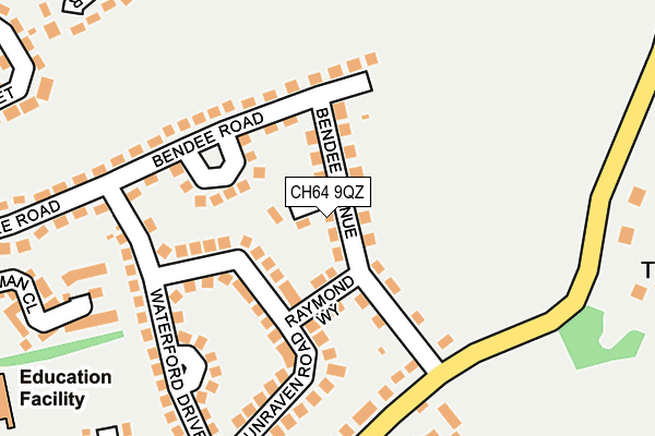 CH64 9QZ map - OS OpenMap – Local (Ordnance Survey)