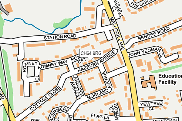 CH64 9RG map - OS OpenMap – Local (Ordnance Survey)