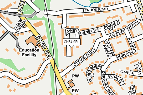 CH64 9RJ map - OS OpenMap – Local (Ordnance Survey)