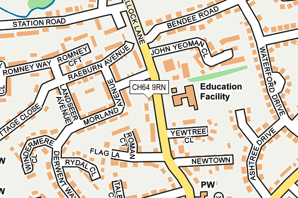 CH64 9RN map - OS OpenMap – Local (Ordnance Survey)