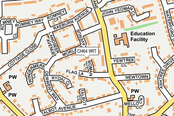 CH64 9RT map - OS OpenMap – Local (Ordnance Survey)