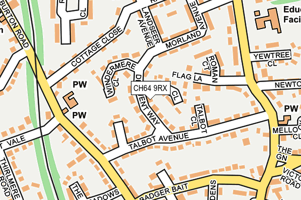 CH64 9RX map - OS OpenMap – Local (Ordnance Survey)