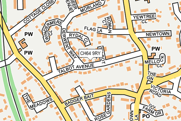 CH64 9RY map - OS OpenMap – Local (Ordnance Survey)