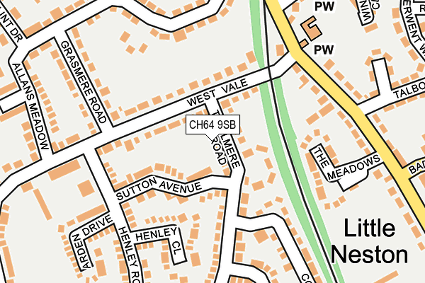 CH64 9SB map - OS OpenMap – Local (Ordnance Survey)