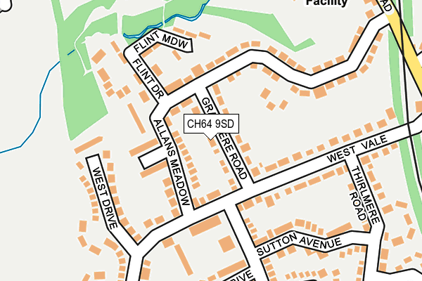 CH64 9SD map - OS OpenMap – Local (Ordnance Survey)