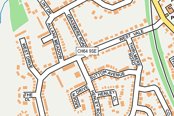 CH64 9SE map - OS OpenMap – Local (Ordnance Survey)