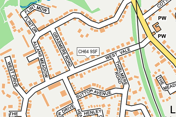 CH64 9SF map - OS OpenMap – Local (Ordnance Survey)