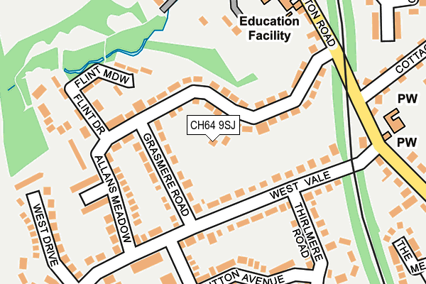 CH64 9SJ map - OS OpenMap – Local (Ordnance Survey)