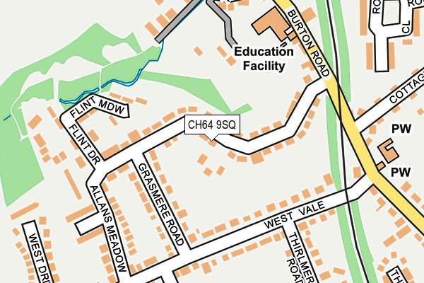 CH64 9SQ map - OS OpenMap – Local (Ordnance Survey)