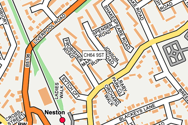 CH64 9ST map - OS OpenMap – Local (Ordnance Survey)