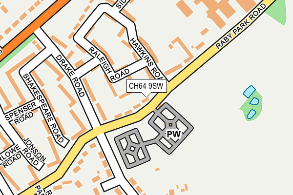 CH64 9SW map - OS OpenMap – Local (Ordnance Survey)