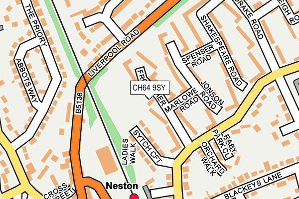 CH64 9SY map - OS OpenMap – Local (Ordnance Survey)