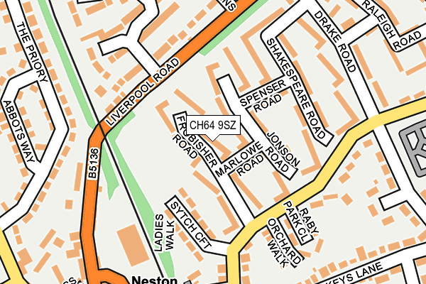 CH64 9SZ map - OS OpenMap – Local (Ordnance Survey)