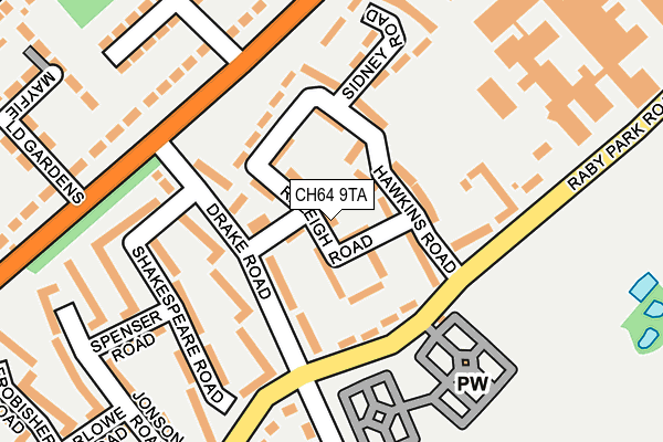 CH64 9TA map - OS OpenMap – Local (Ordnance Survey)