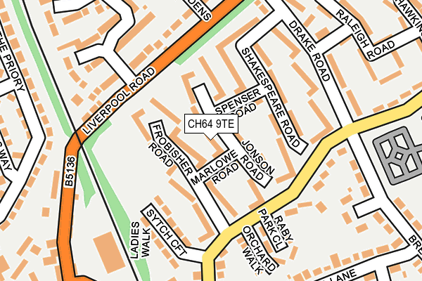 CH64 9TE map - OS OpenMap – Local (Ordnance Survey)