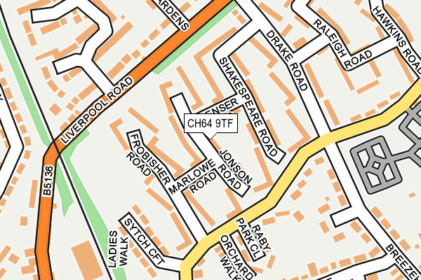 CH64 9TF map - OS OpenMap – Local (Ordnance Survey)