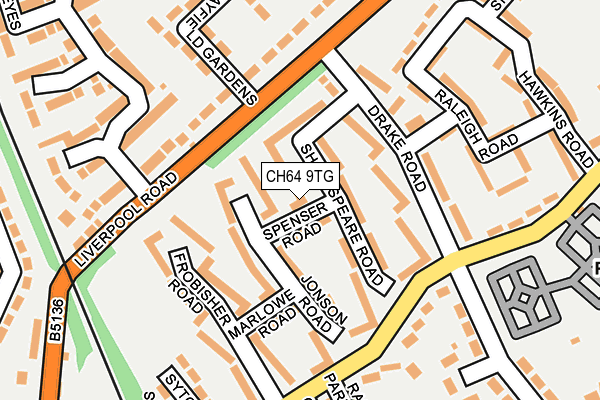 CH64 9TG map - OS OpenMap – Local (Ordnance Survey)