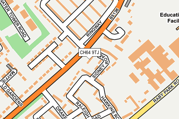 CH64 9TJ map - OS OpenMap – Local (Ordnance Survey)