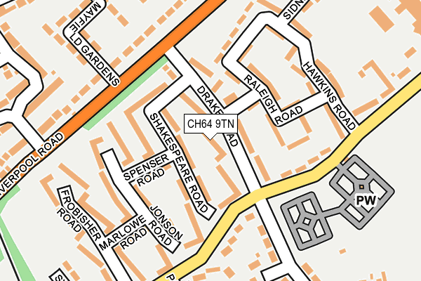 CH64 9TN map - OS OpenMap – Local (Ordnance Survey)