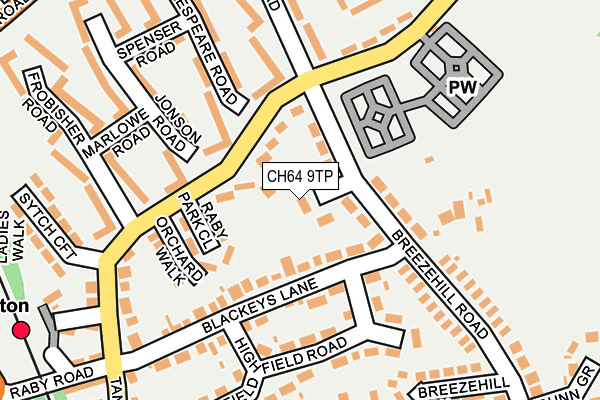 CH64 9TP map - OS OpenMap – Local (Ordnance Survey)