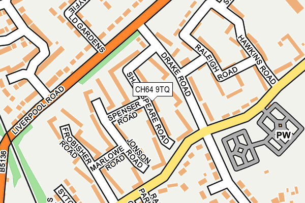 CH64 9TQ map - OS OpenMap – Local (Ordnance Survey)
