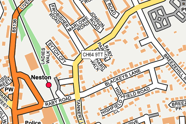 CH64 9TT map - OS OpenMap – Local (Ordnance Survey)