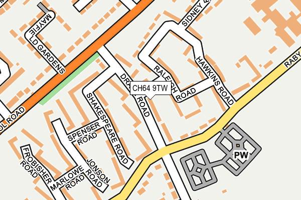 CH64 9TW map - OS OpenMap – Local (Ordnance Survey)
