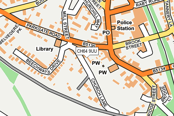 CH64 9UU map - OS OpenMap – Local (Ordnance Survey)