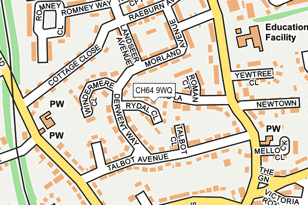 CH64 9WQ map - OS OpenMap – Local (Ordnance Survey)