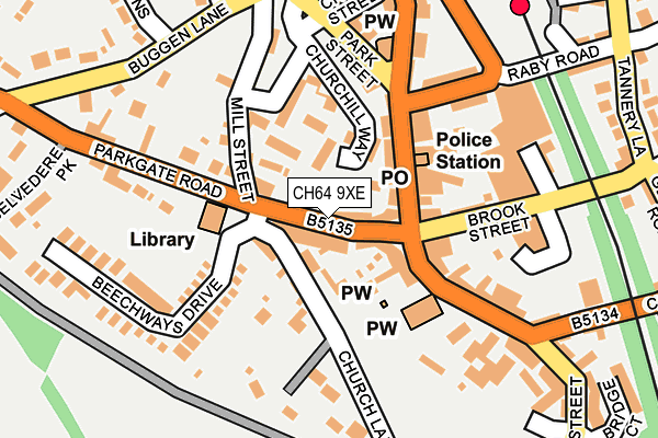 CH64 9XE map - OS OpenMap – Local (Ordnance Survey)