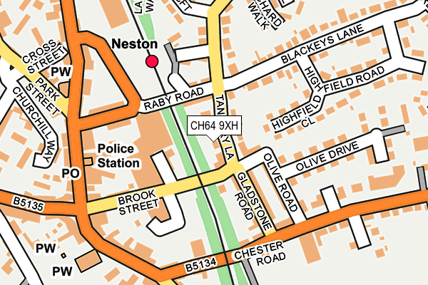 CH64 9XH map - OS OpenMap – Local (Ordnance Survey)