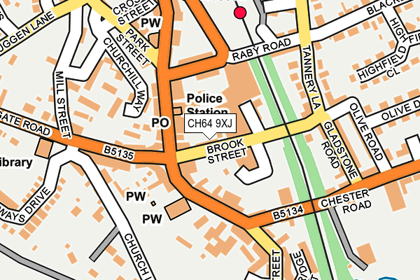 CH64 9XJ map - OS OpenMap – Local (Ordnance Survey)