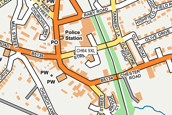 CH64 9XL map - OS OpenMap – Local (Ordnance Survey)