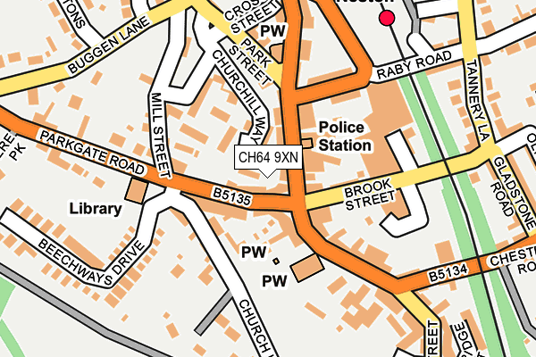 CH64 9XN map - OS OpenMap – Local (Ordnance Survey)