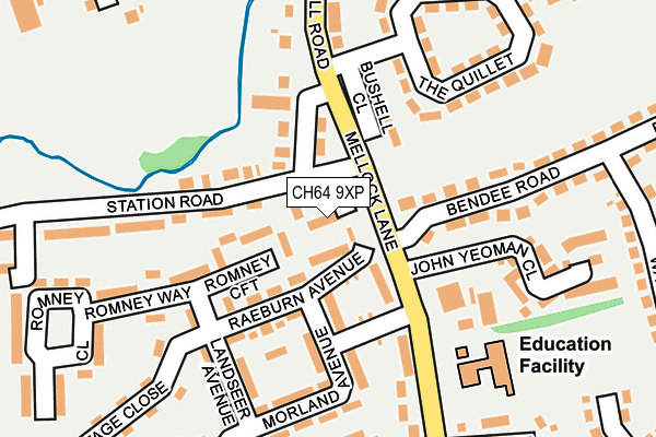 CH64 9XP map - OS OpenMap – Local (Ordnance Survey)