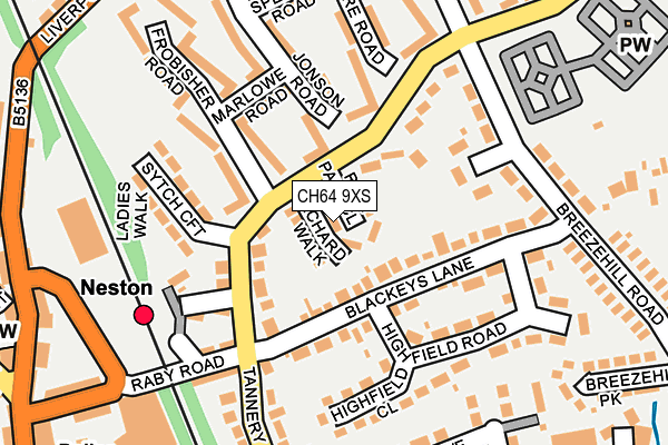 CH64 9XS map - OS OpenMap – Local (Ordnance Survey)