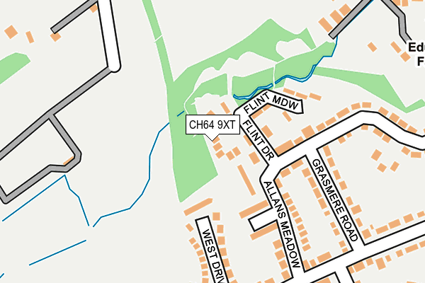 CH64 9XT map - OS OpenMap – Local (Ordnance Survey)