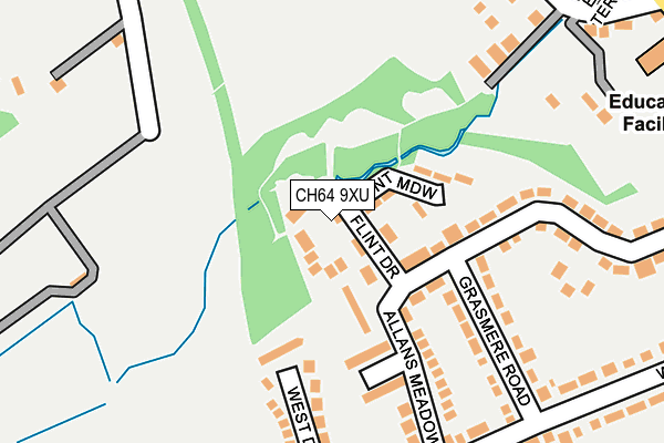 CH64 9XU map - OS OpenMap – Local (Ordnance Survey)