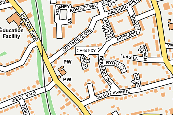 CH64 9XY map - OS OpenMap – Local (Ordnance Survey)