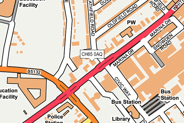 CH65 0AQ map - OS OpenMap – Local (Ordnance Survey)