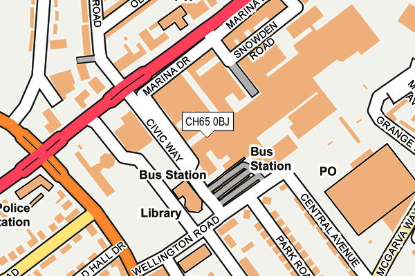CH65 0BJ map - OS OpenMap – Local (Ordnance Survey)