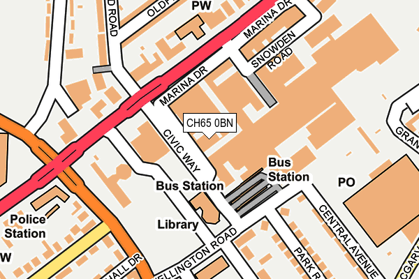 CH65 0BN map - OS OpenMap – Local (Ordnance Survey)