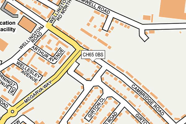 CH65 0BS map - OS OpenMap – Local (Ordnance Survey)