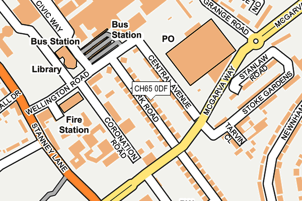 CH65 0DF map - OS OpenMap – Local (Ordnance Survey)