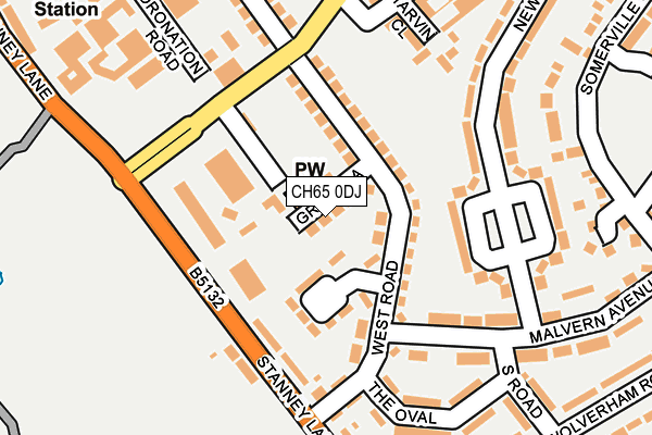 CH65 0DJ map - OS OpenMap – Local (Ordnance Survey)