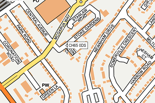 CH65 0DS map - OS OpenMap – Local (Ordnance Survey)