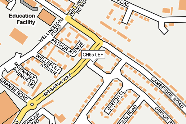 CH65 0EF map - OS OpenMap – Local (Ordnance Survey)