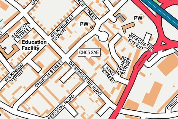 CH65 2AE map - OS OpenMap – Local (Ordnance Survey)