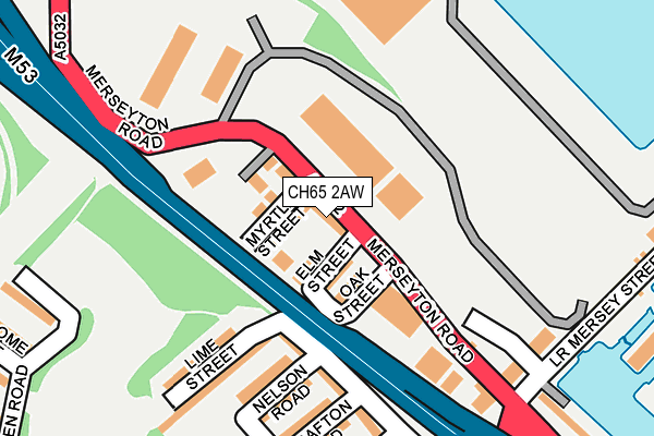 CH65 2AW map - OS OpenMap – Local (Ordnance Survey)