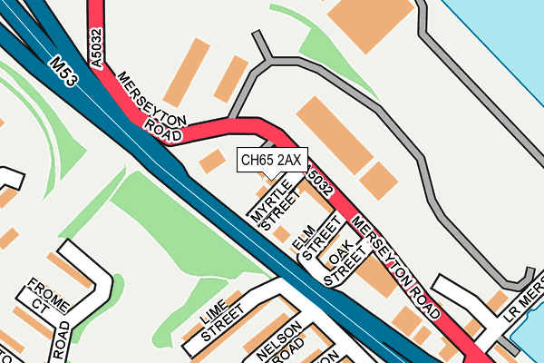 CH65 2AX map - OS OpenMap – Local (Ordnance Survey)